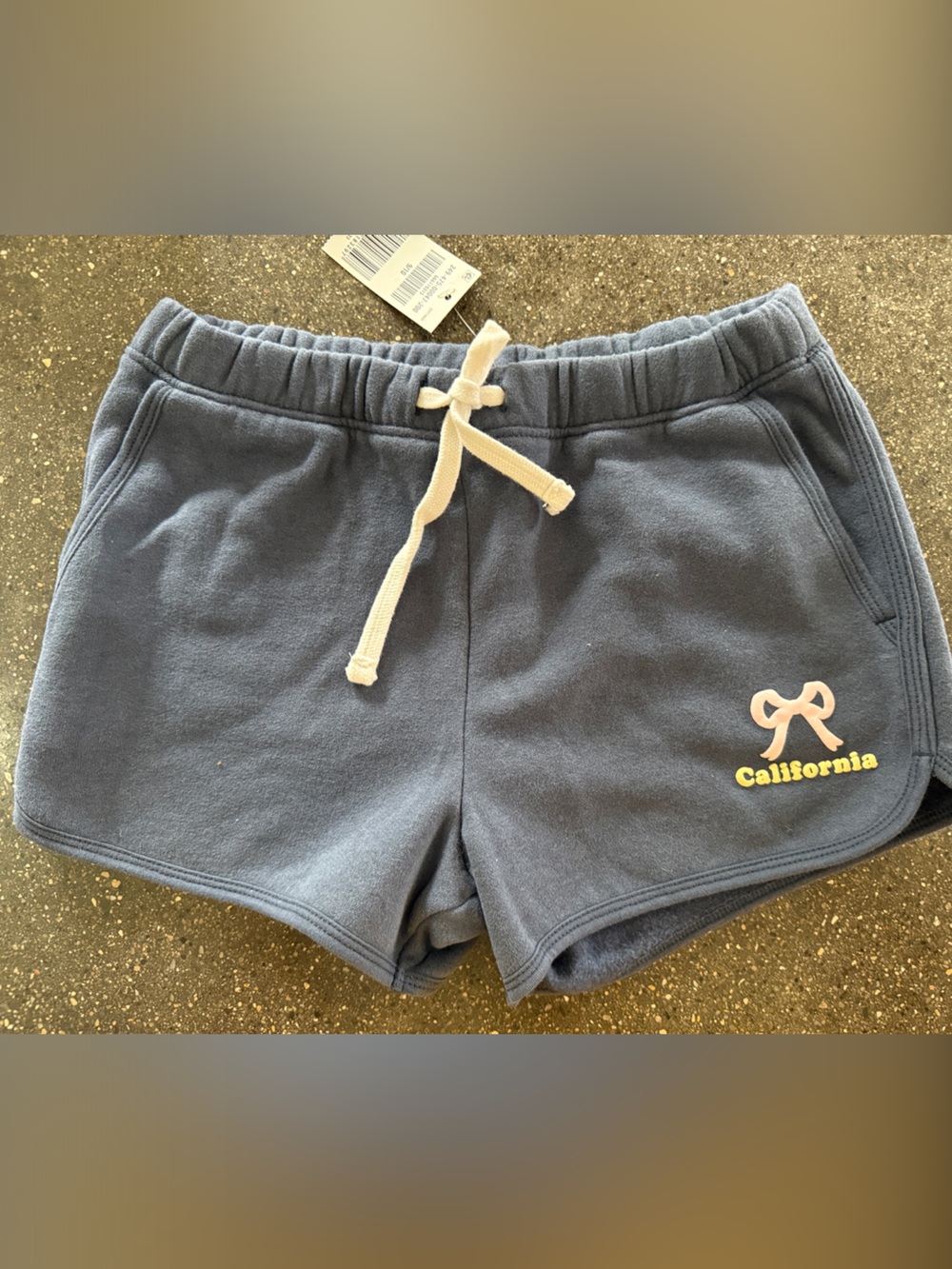 abercrombie kids Navy Blue Drawstring Bow Shorts